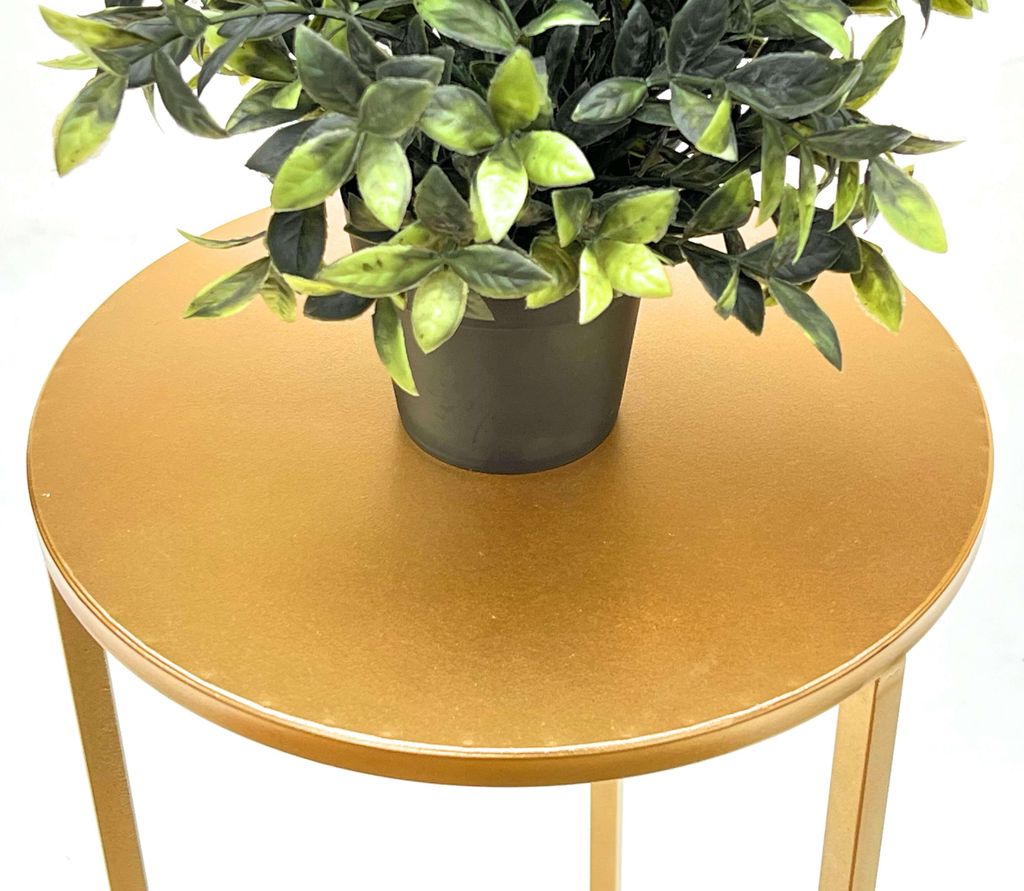 DanDiBo Blumenhocker Metall Gold Rund 70 cm Blumenständer