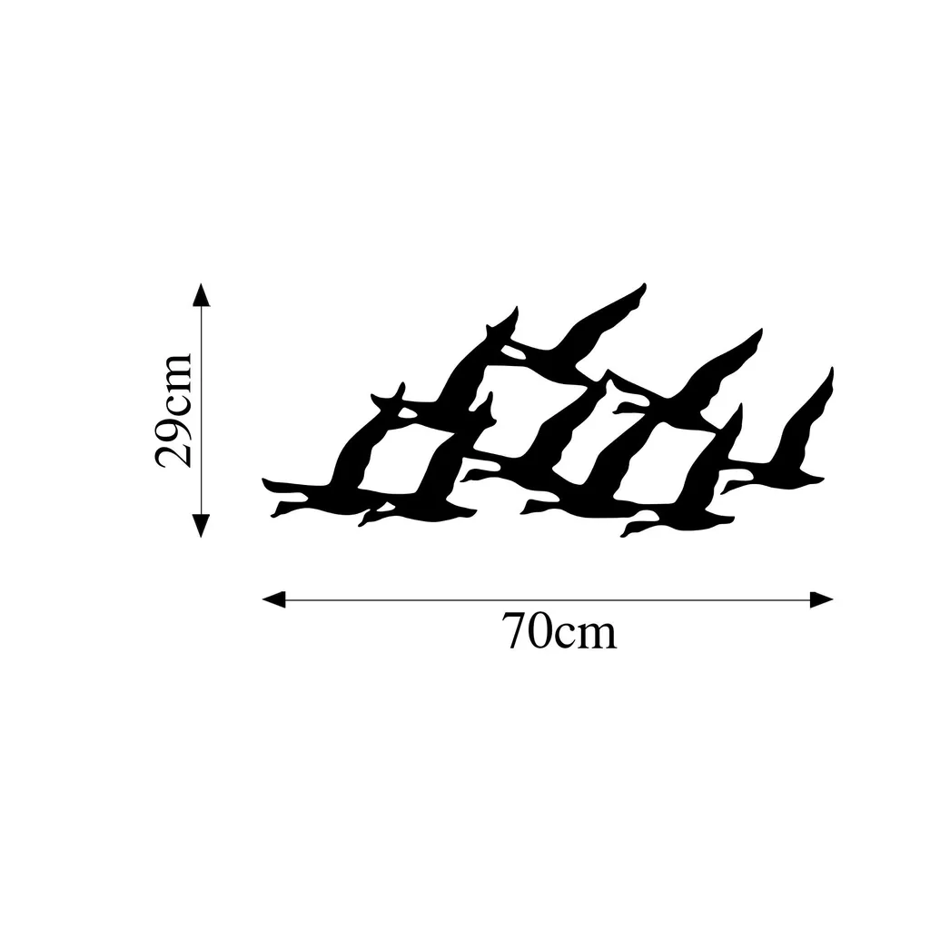 Wallity Migrant SKL2428 Nero - Decorazione Parete Metallo 70x29 cm - 5
