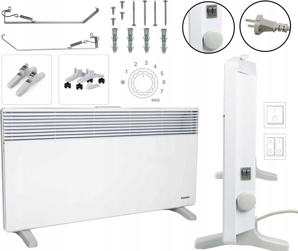 Elektryczny grzejnik naścienny WARMTEC EWX-2000W Zdjęcie produktu 