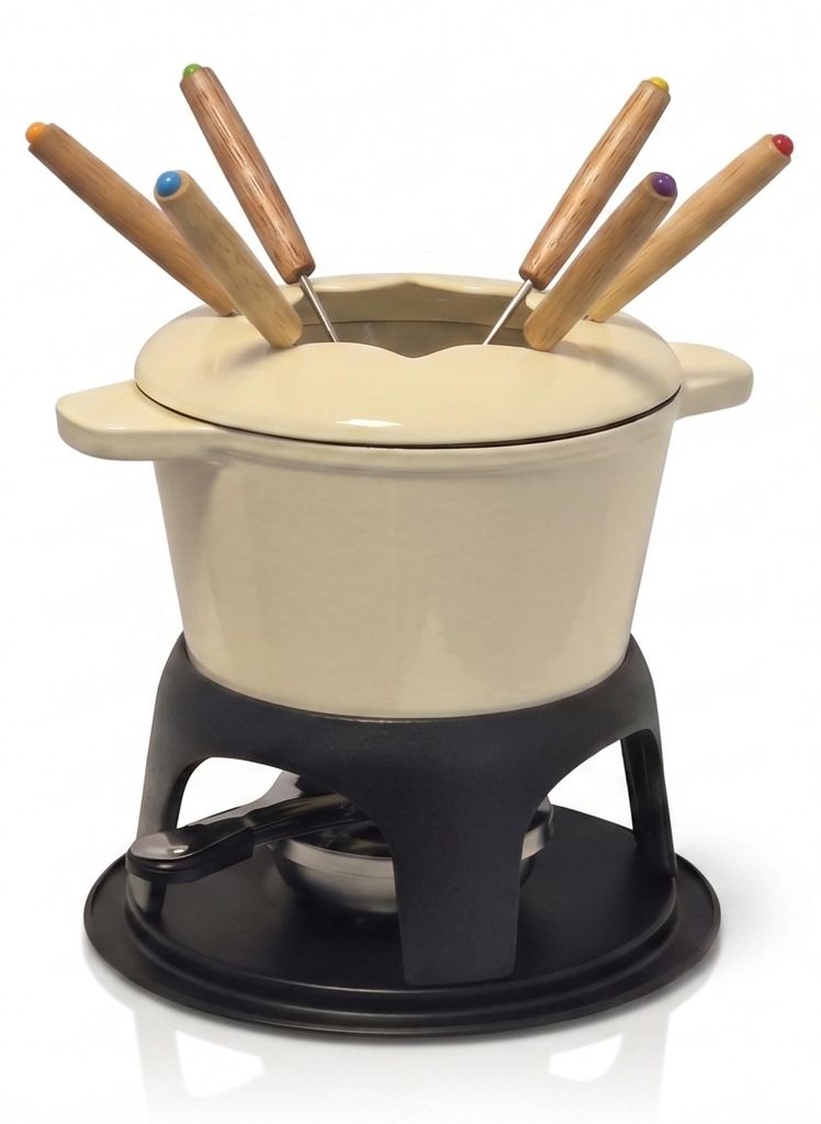 osoltus Fondue Käsefondue Gusseisen 16cm Creme Emaille Produktbild 