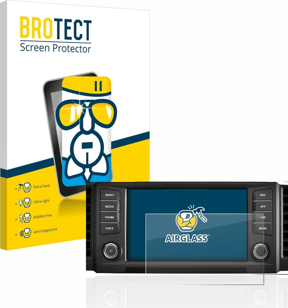 BROTECT Schutzglas für Seat Leon 5F 2018 Media System Plus 2016 8" Schutzfolie Panzer Folie Glas Display Schutz klar
