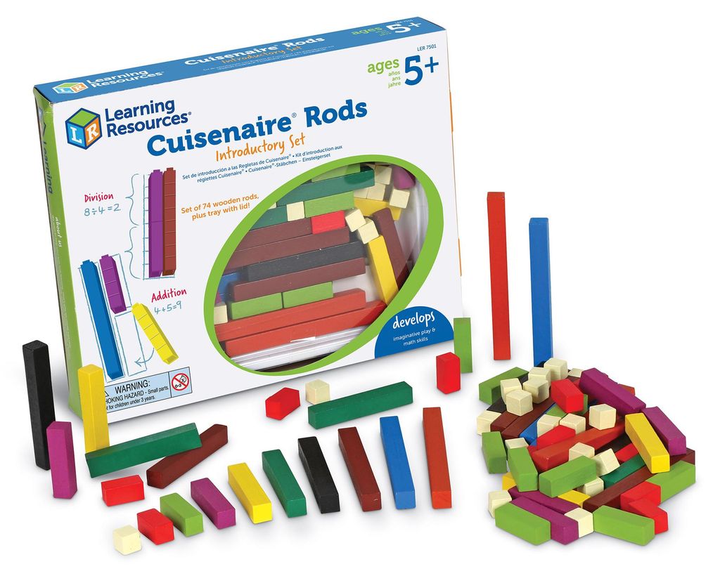 Learning Resources Holz Cuisenaire-Stäbchen Lernspielzeug - Einsteigerset Mathematik