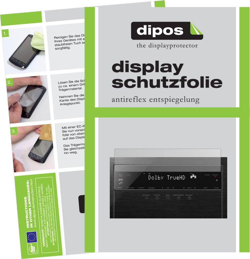 3x Schutzfolie für Pioneer VSX-831 matt Displayschutzfolie Folie Display Schutz dipos