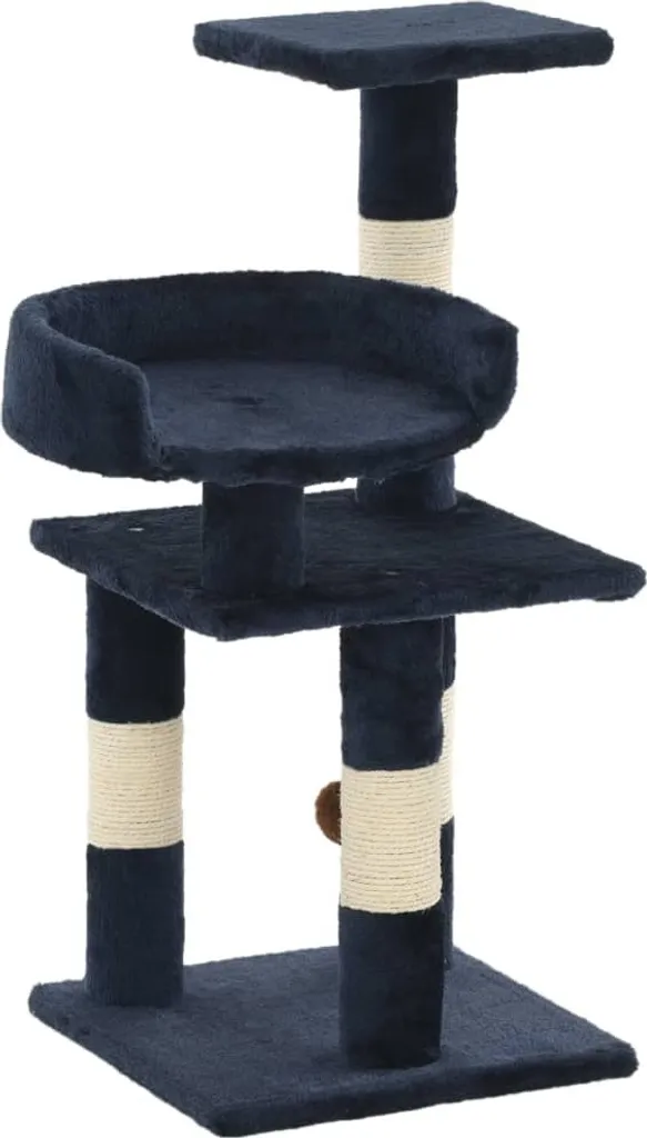 Regala Felicità al tuo Gatto: Tiragraffi Blu 65cm in Sisal Naturale