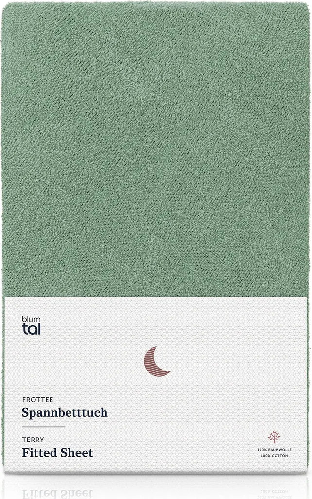 Drap-housse éponge 120x200 extensible pour matelas épais coloris vert