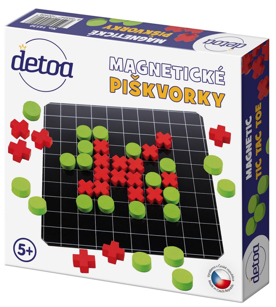 Magnetické piškvorky dřevo společenská hra v krabici Obrázek produktu 