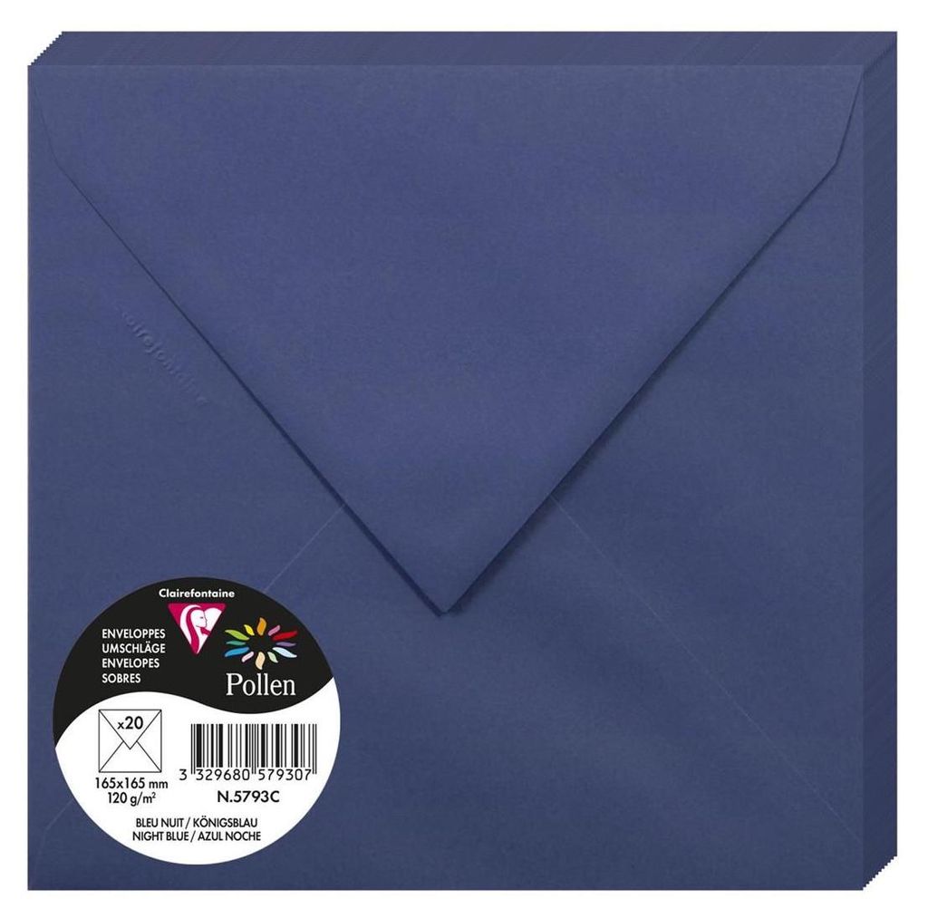 Clairefontaine Umschläge 165x165 Königsblau