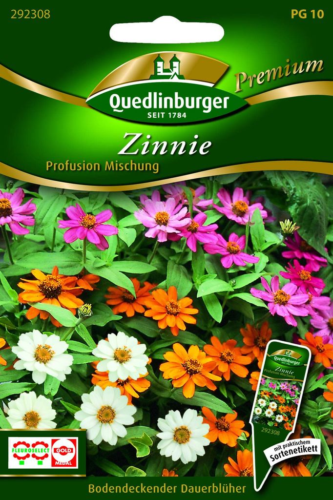 Quedlinburger Saatgut - Zinnien Profusion Mix - Samen - Produktbild 