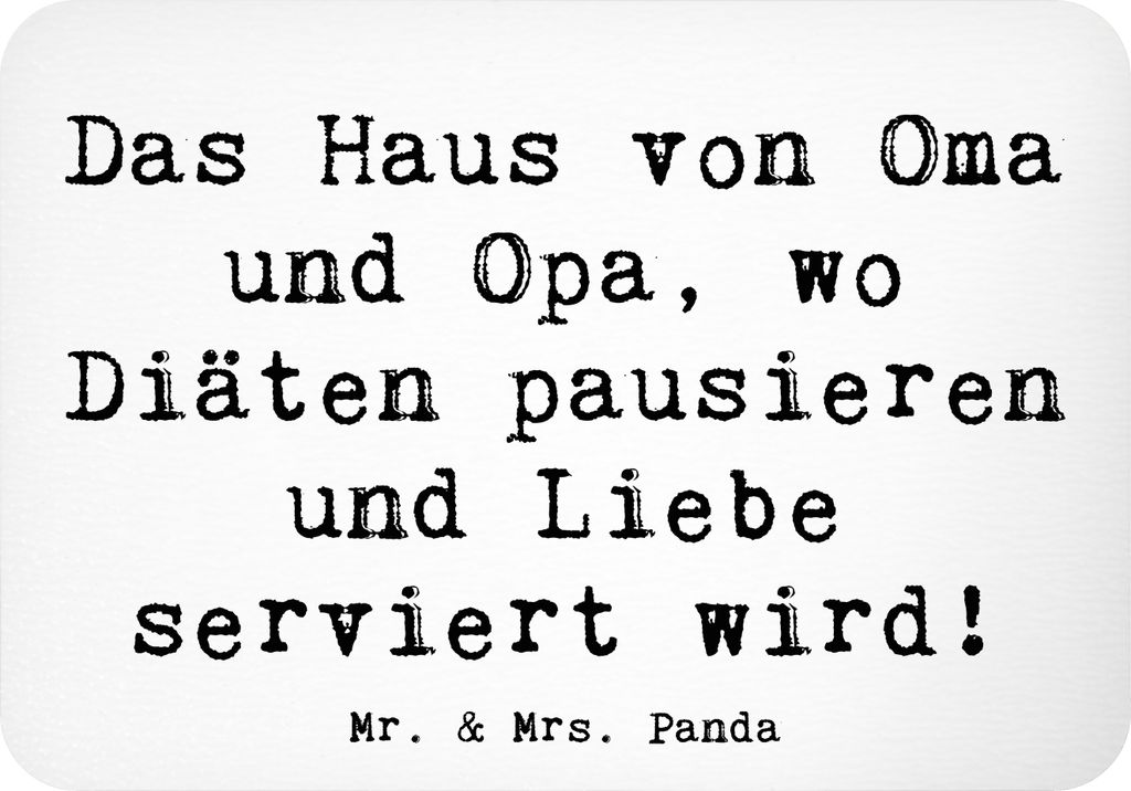 Mr. & Mrs. Panda magnet Spruch Großelternliebe - Weiß - Geschenk, Kühlschrankmagnet, wandmagnet, Großeltern, Liebe, Generationen, Diät, Notizh...