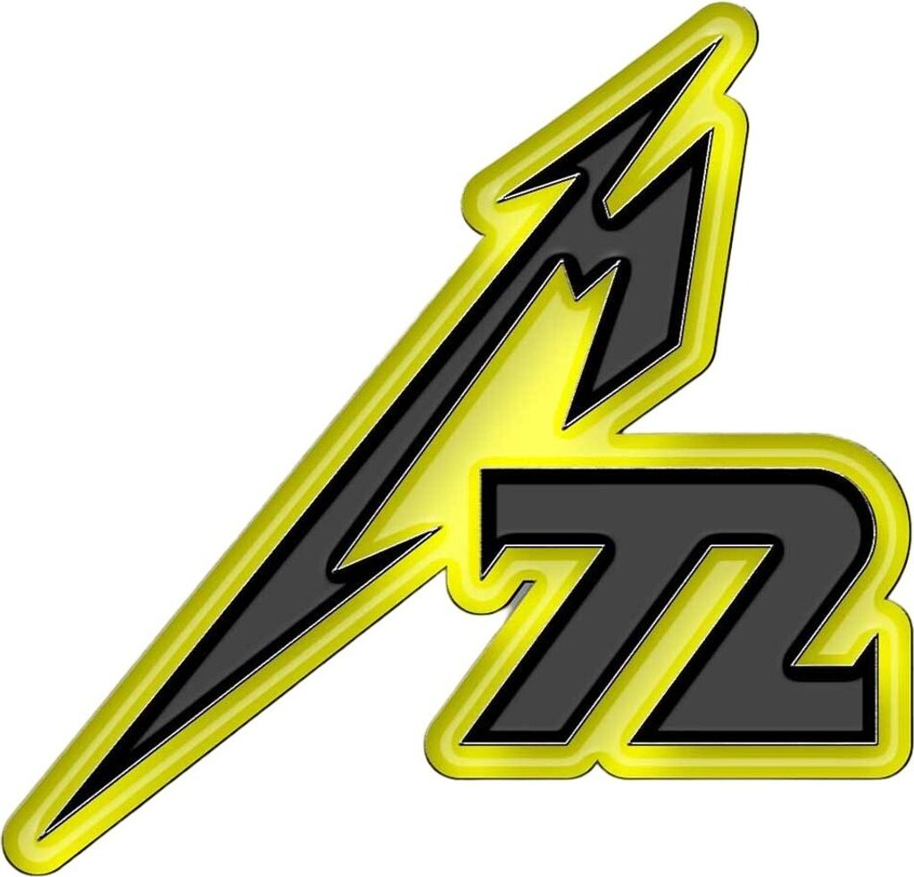 Metallica - Abzeichen "M72", Emaille RO9123 (Einheitsgröße) (Gelb/Grau)