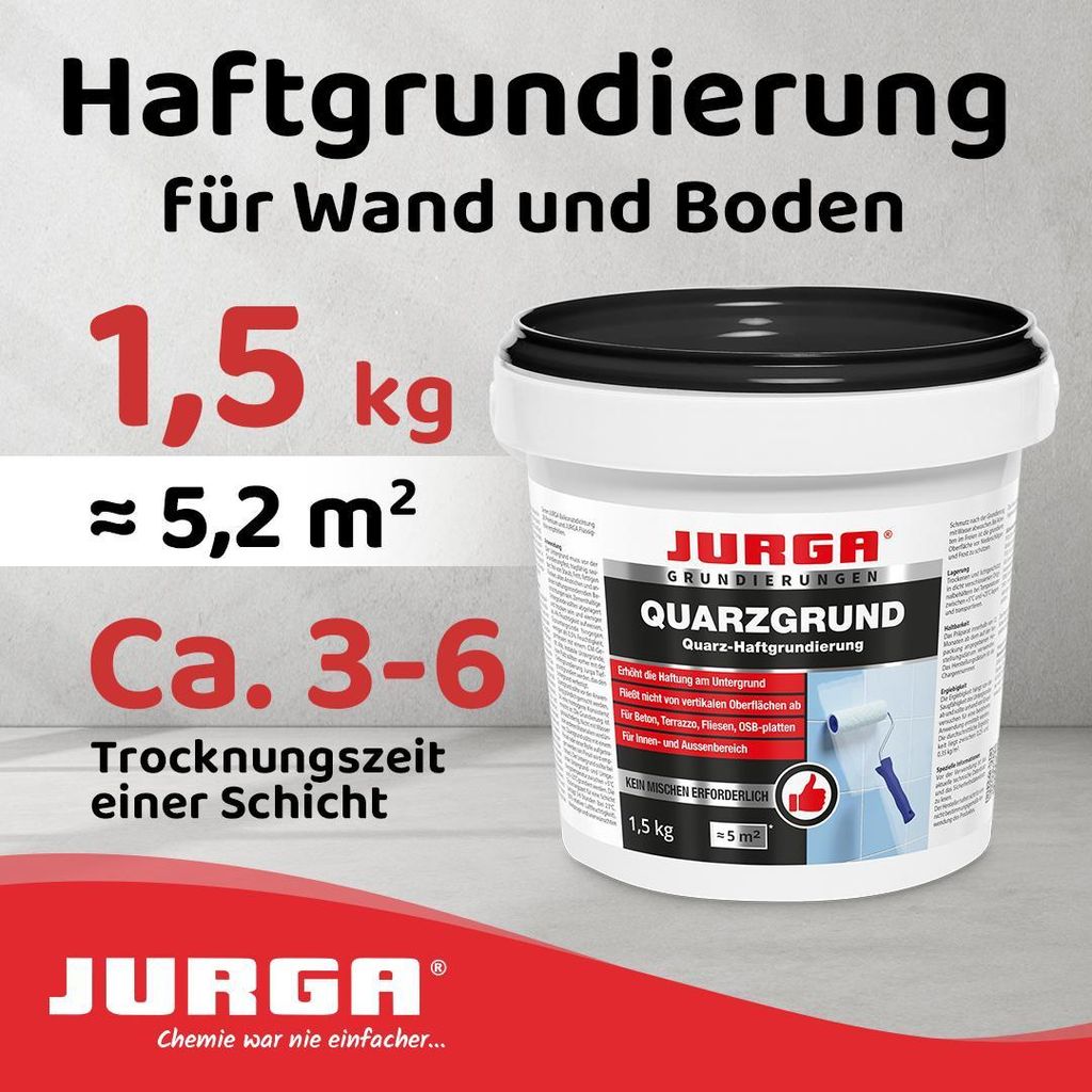 Jurga Quarzgrund Weiß 1,5 kg - Haftgrund Fliese auf Fliese Produktbild 