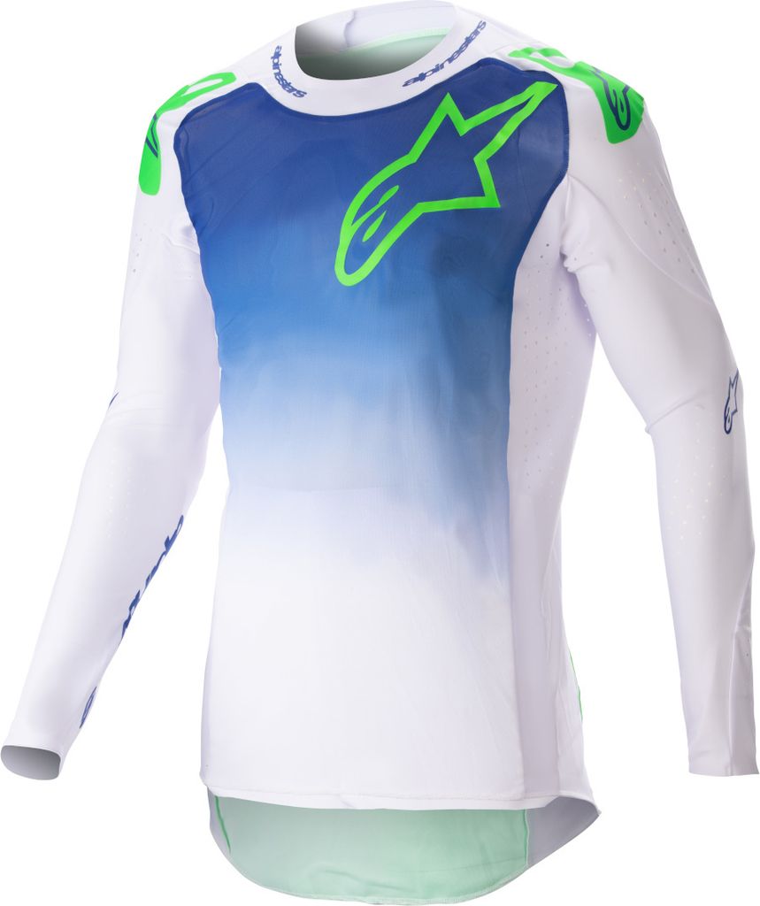 Alpinestars Supertech Risen Motocross Jersey, blau/weiß, XL