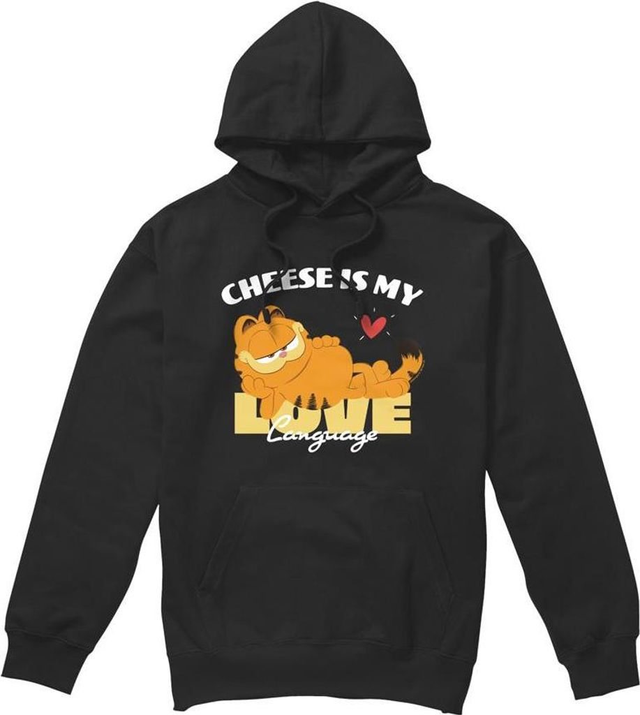 Garfield Movie - "Cheese Is My Love Language" Kapuzenpullover für Herren TV8614 (M) (Schwarz)