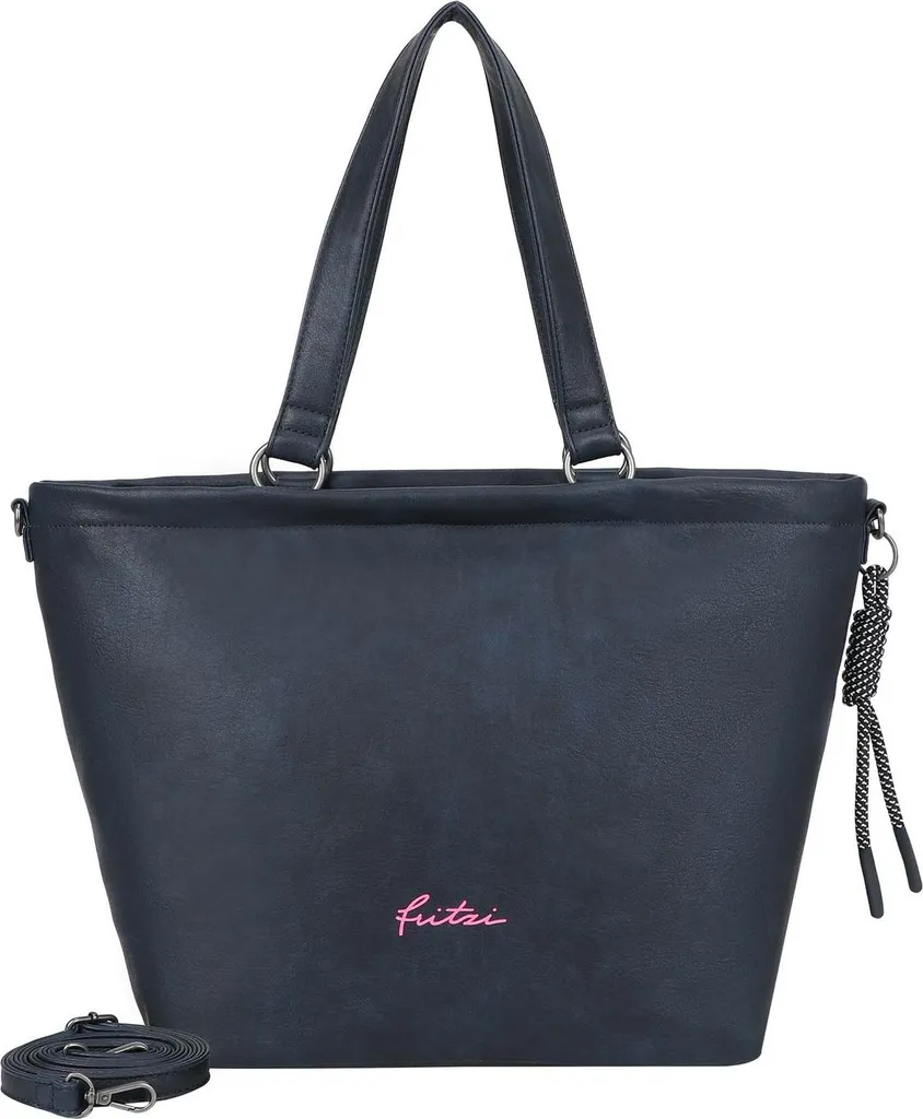 Grand Sac Shopper Lou Bleu Marine - Sac à Épaule Chic et Pratique Femme