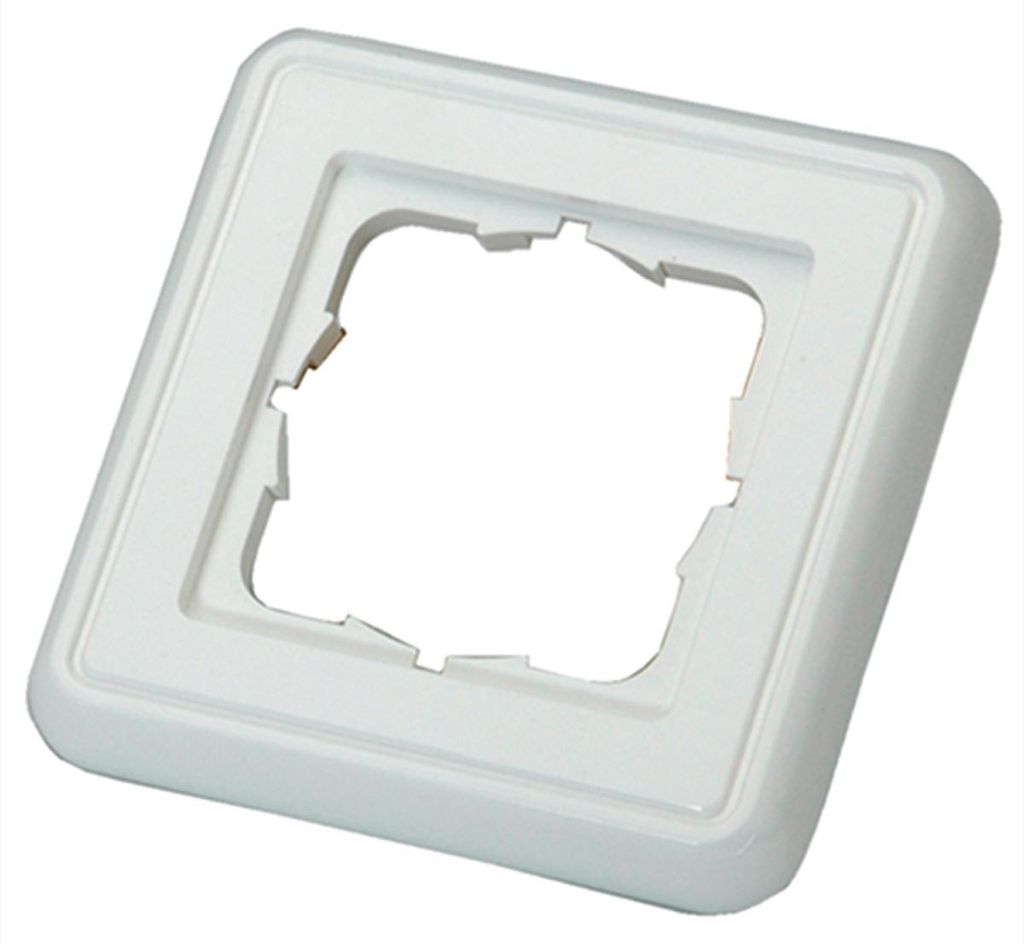 TELEGÄRTNER Abdeckrahmen 80 x 80 mm, 1-fach, alpinweiss Produktbild 