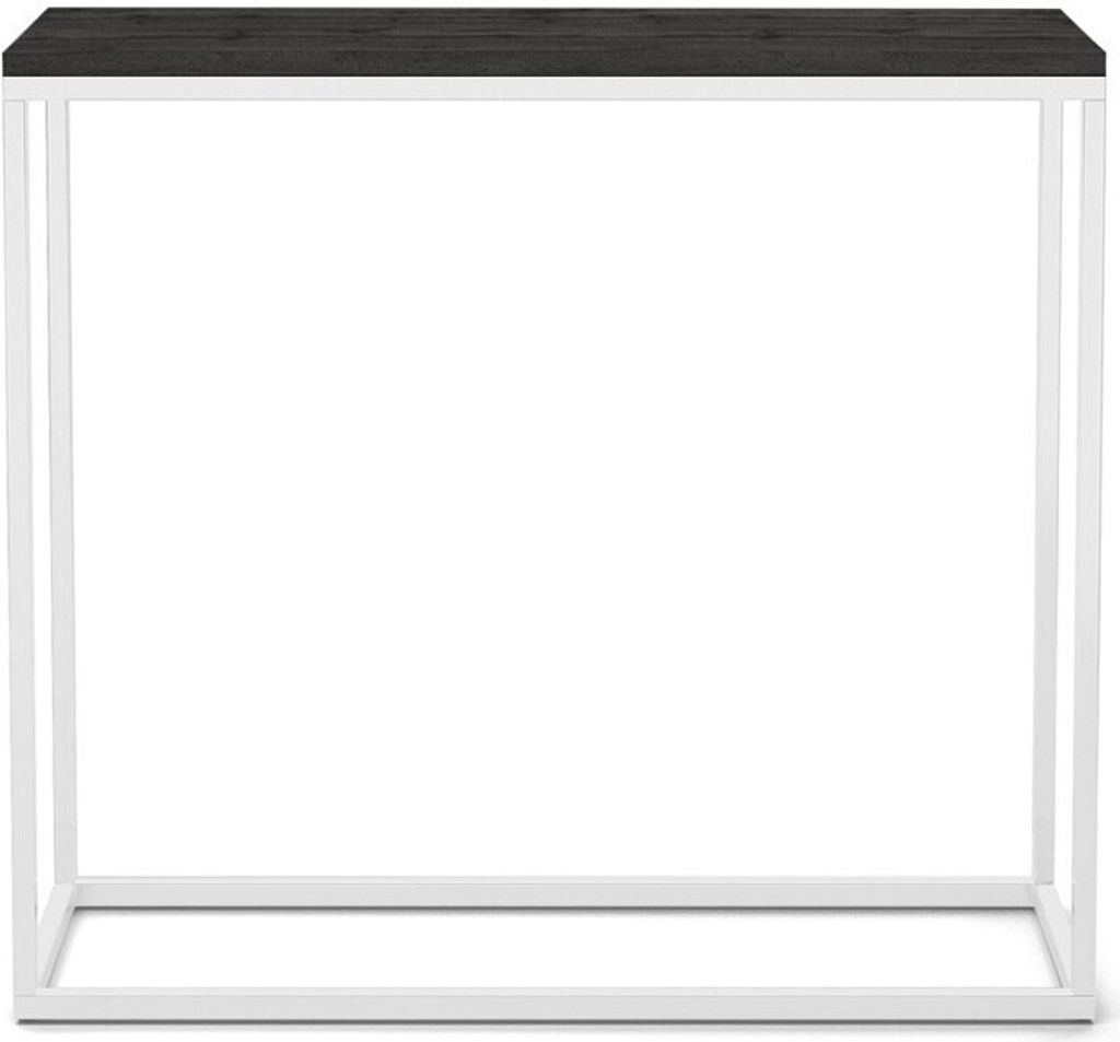 BETTSO Konsole für Flur elegante Schminktisch WELL 80cm schwarz mit weißbeinen