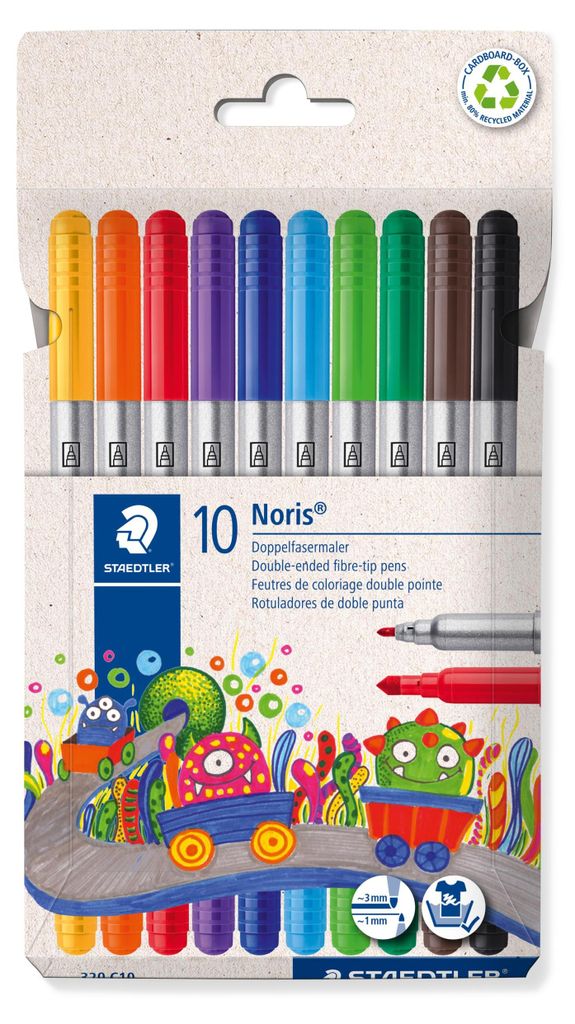 STAEDTLER Noris 320 Doppelfasermaler Etui mit 10 Farben Produktbild 