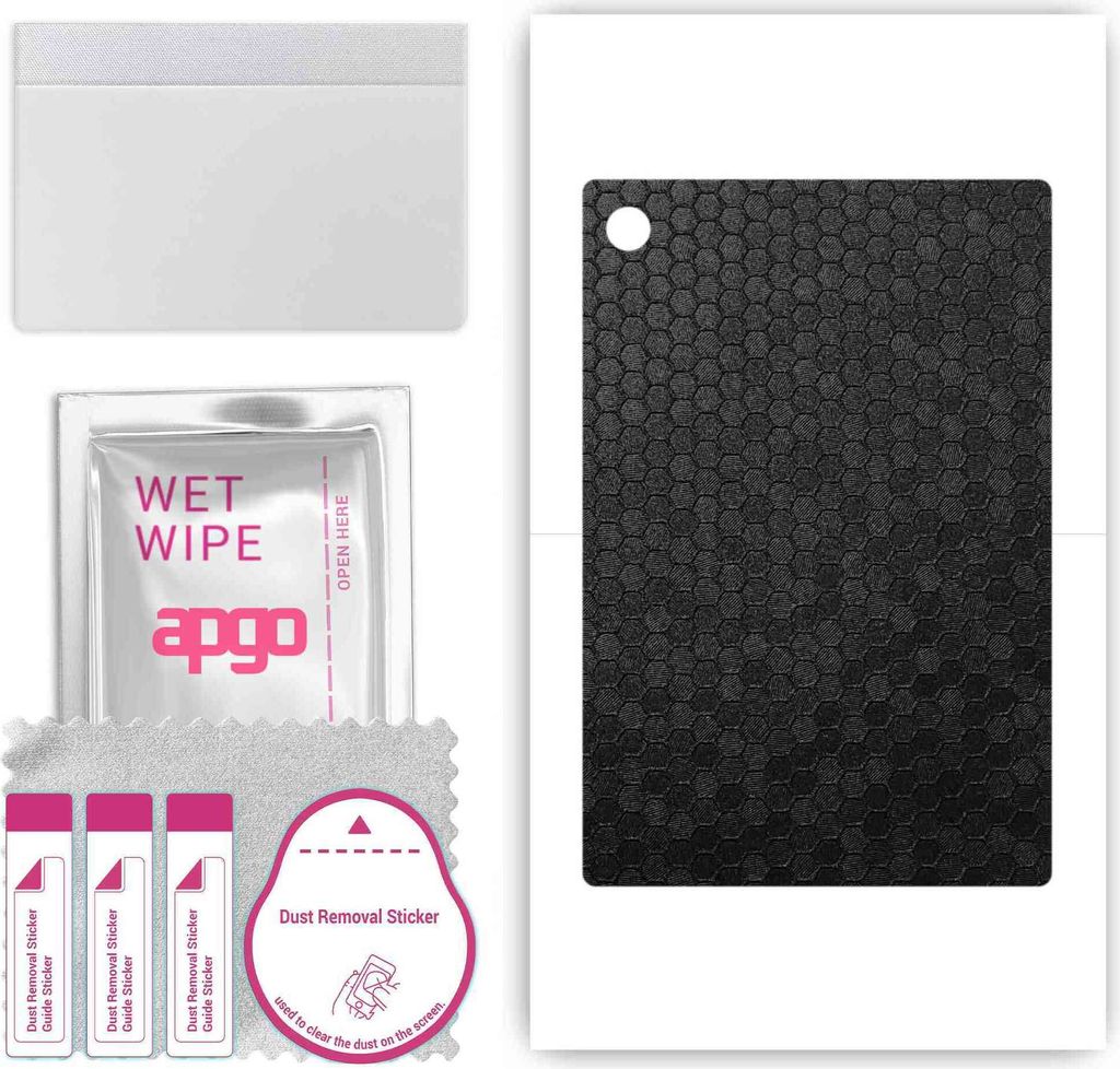 apgo Rückseite Schutzfolie, Skin, kompatibel mit Teclast M40, Hinten Displayschutzfolie aus Vinylfolie, kratzfest, einfache Montage - Schwarze Hon...
