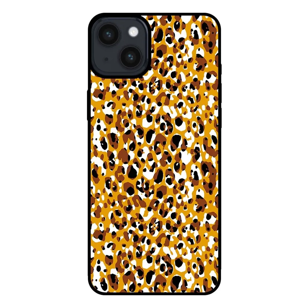 Custodia IPhone 14 Pro Max Leopardata Chic | Morbida E Lucida Alla Moda Per Ragazze - Marrone