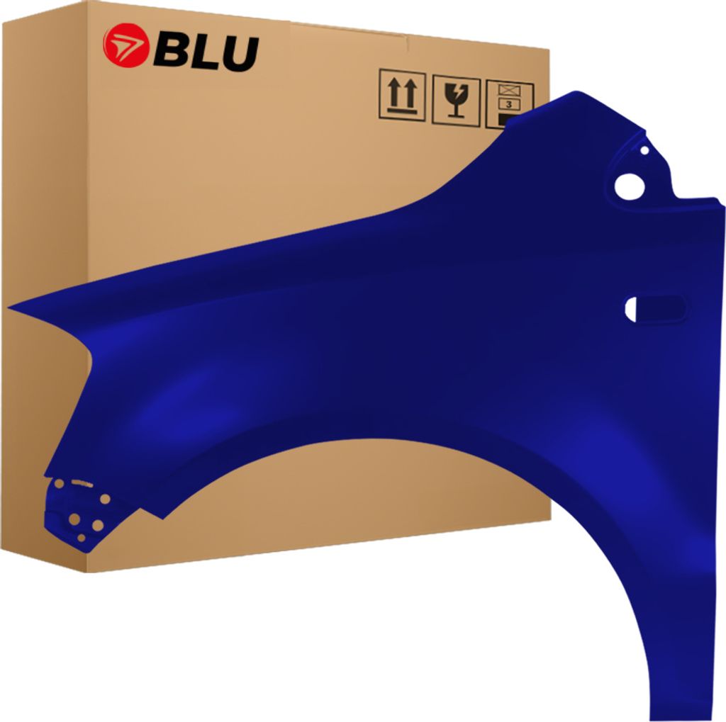 BLU Kotflügel Passend für VW Volkswagen Fox LL5M Links Blau IndienBlau | 2005-2011 | Vorderseite Vorne | Lackiert | Einbaufertig