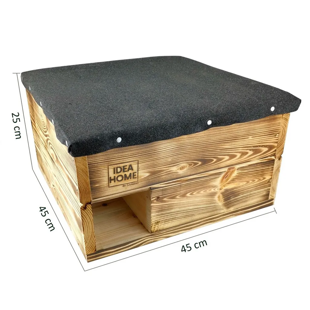 Maison pour hérissons avec sol bois - Protection hivernale LEVIATAN