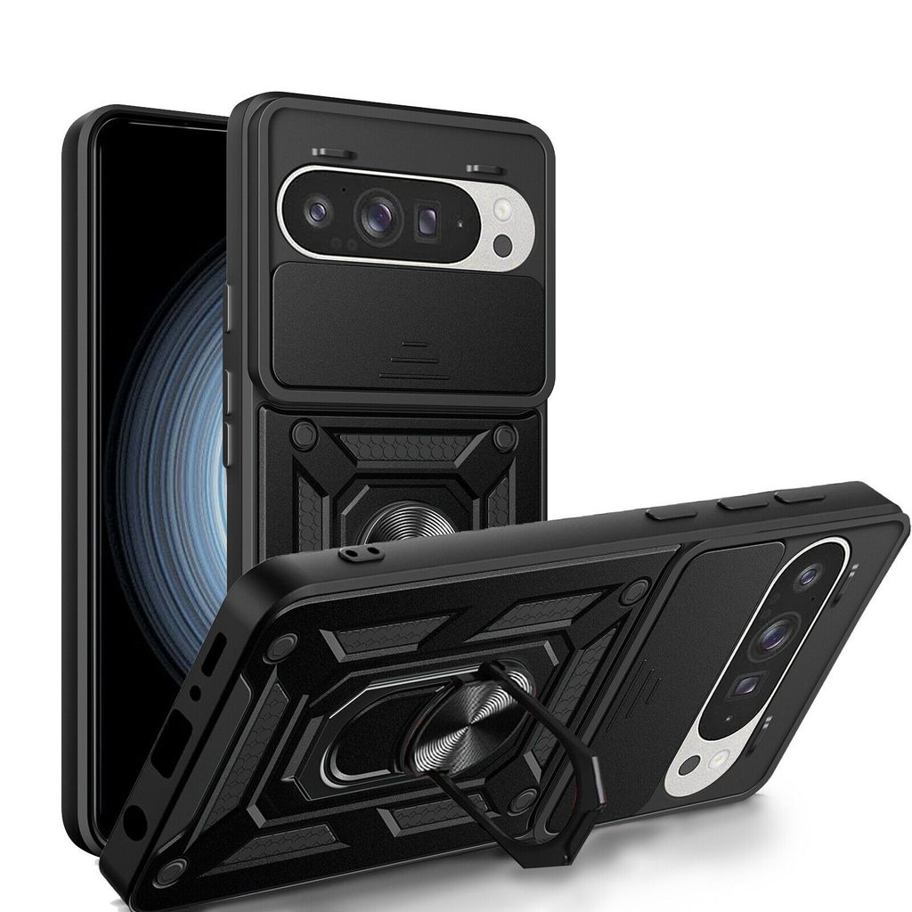 Outdoor Panzer Hülle für Google Pixel 9 / 9 Pro Handyhülle mit Kameraschutz Case Schwarz