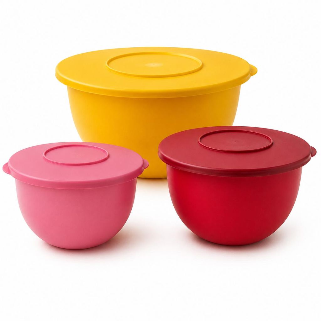 Ensemble de bols Tupperware "Junge Welle" : 1,3 L + 2,5 L + Image du produit  Image générée par une IA