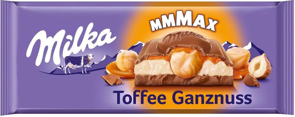 4 x Milka - Tafel XL - Toffee Ganznuss - á 300g Produktbild 