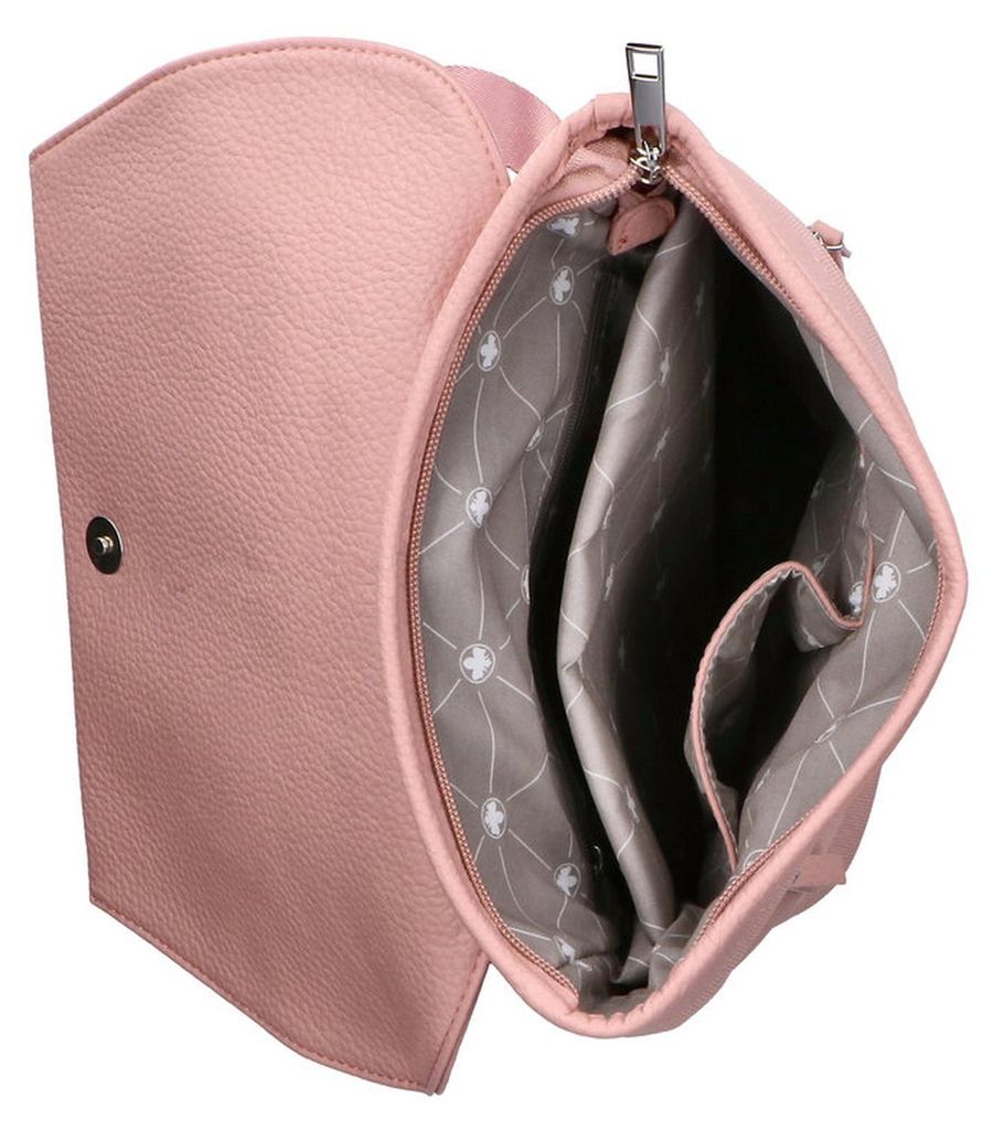 Rieker Damen Rucksack unifarben Cityrucksack Reißverschlüsse H1318, Farbe:Rosa