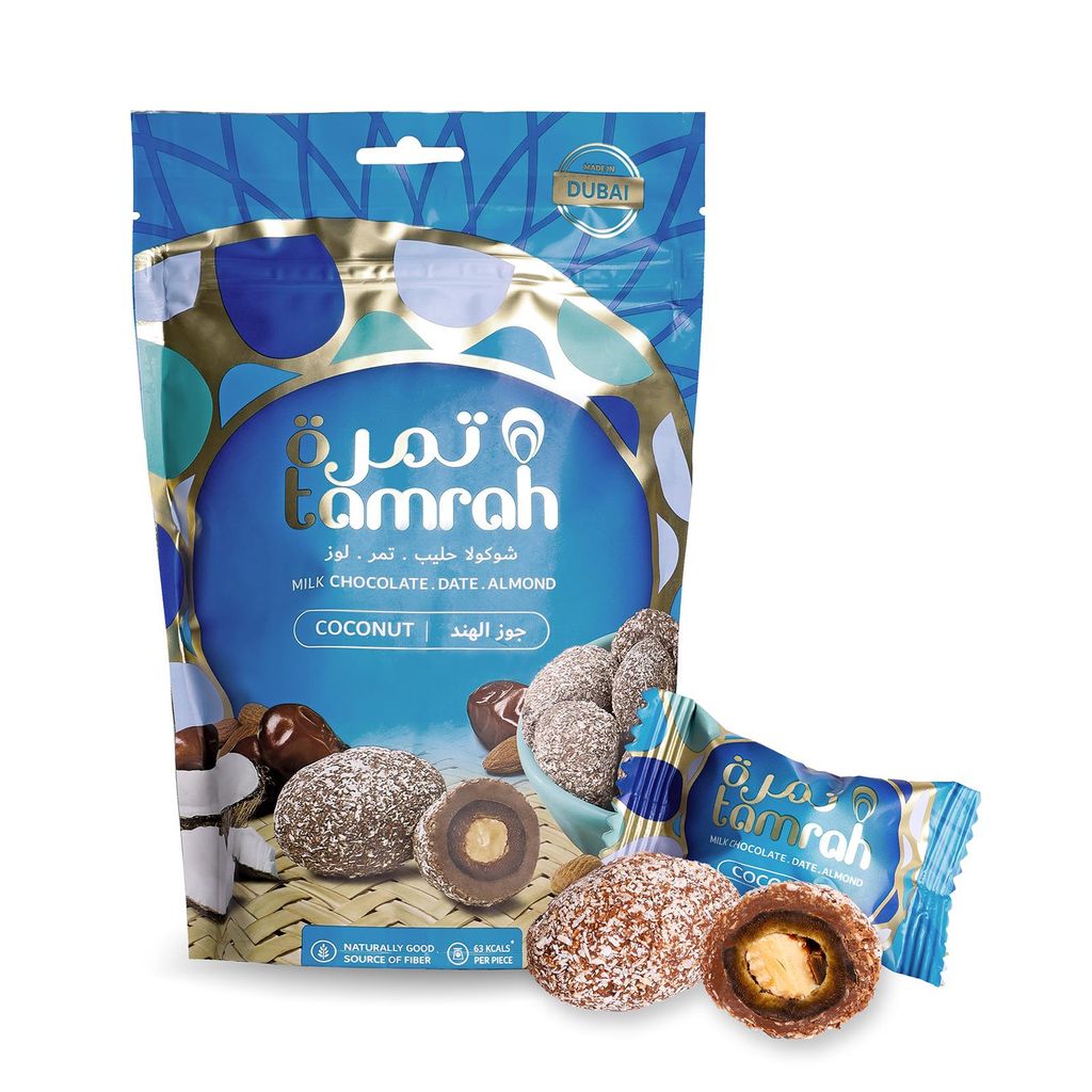 Tamrah Datteln in Kokos-Schokolade mit Mandeln 100 g Produktbild 