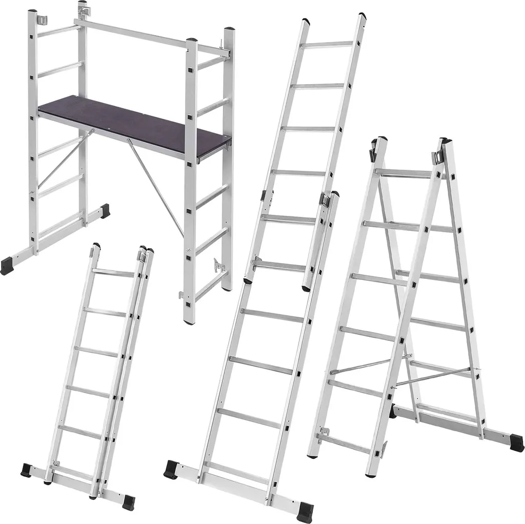 Échelle aluminium 270 cm KADAX avec marches antidérapantes de sécurité