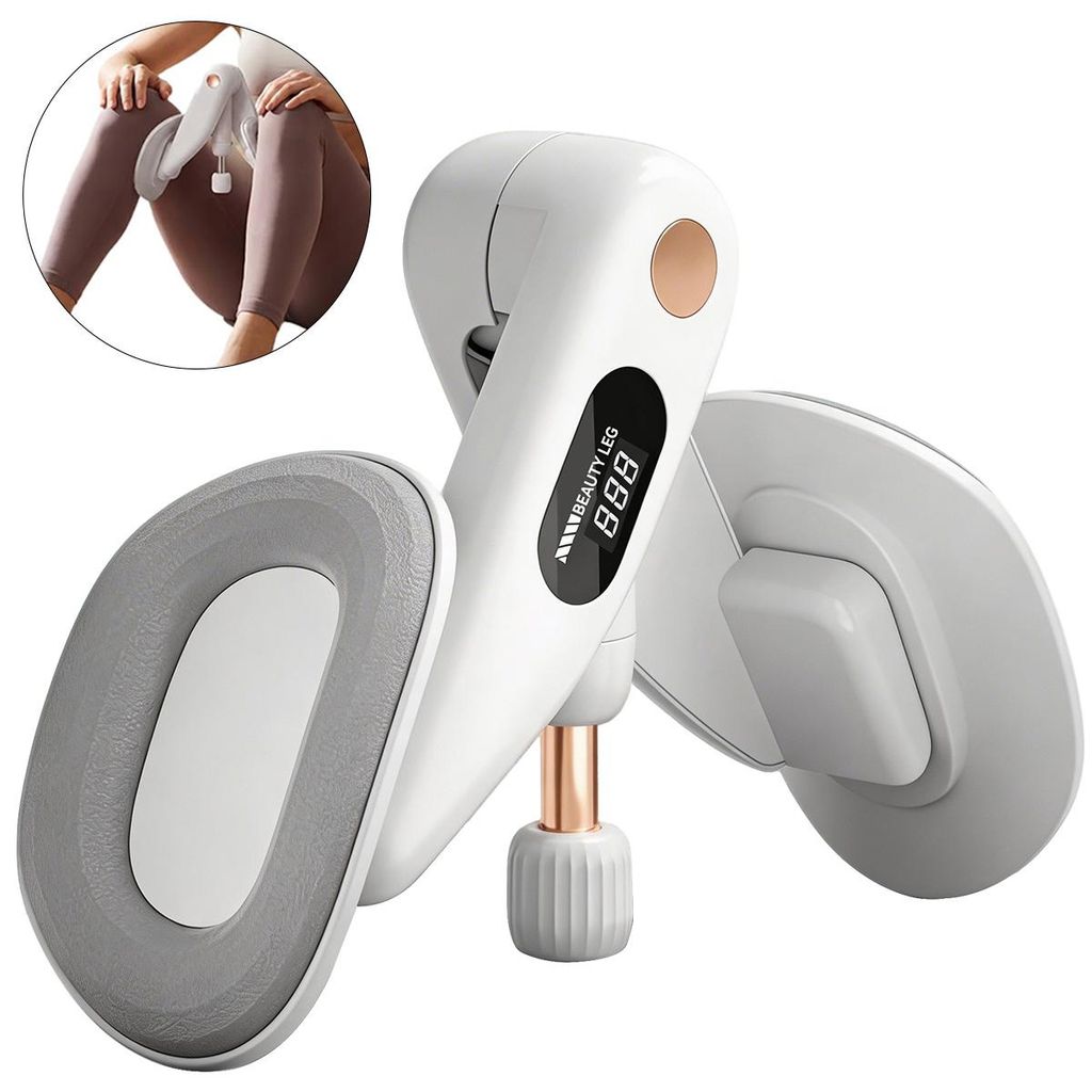 Beckenbodentrainer mit Digitalzähler & Timer,Multifunktionaler Beintrainer für Zuhause,Verstellbarer Widerstand, 360° Drehbar,Oberschenkeltraine...