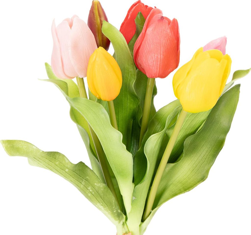 Dekorative Tulpen Kunstblumen für Frühjahrs- und Tischdekoration, 7 Stück