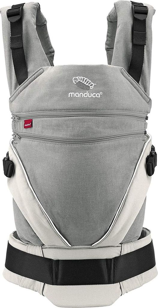 Manduca XT Baumwolle, Weiche Babytrage, 20 kg, Grau, Weiß, Produktbild 