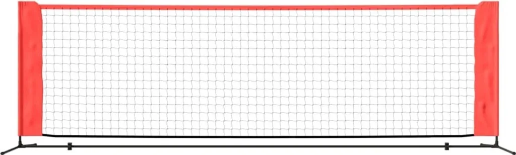 Filet de tennis en polyester avec structure stable noir et rouge