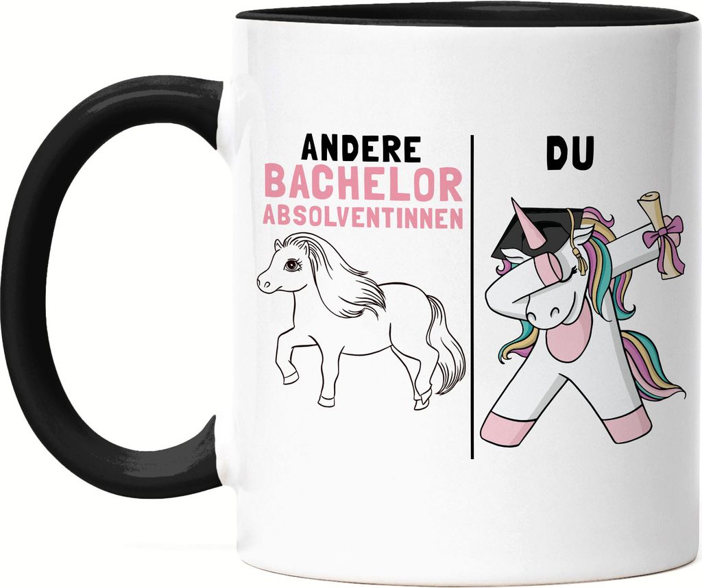 Andere Bachelorabsolventinnen Du Tasse Schwarz Pferd Produktbild 