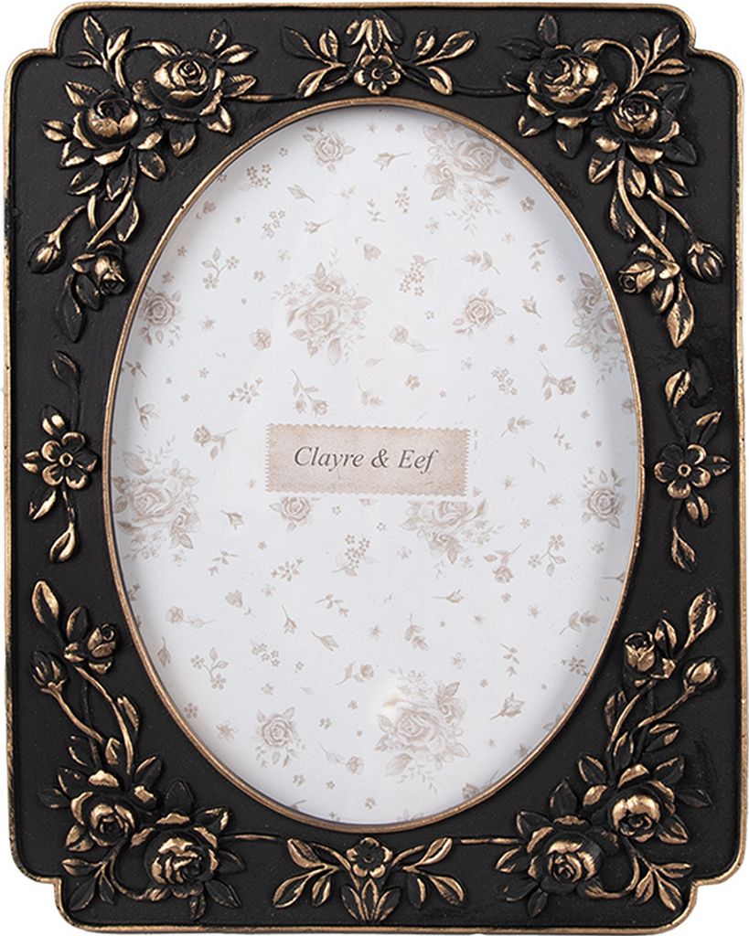 Clayre & Eef Bilderrahmen 13x18 cm Schwarz Kunststoff