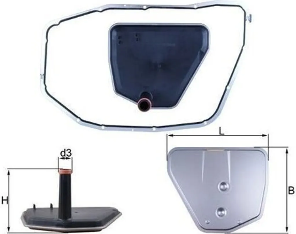 Filtre à huile MAHLE HX 235D1 pour boîte automatique AUDI A6 et A8