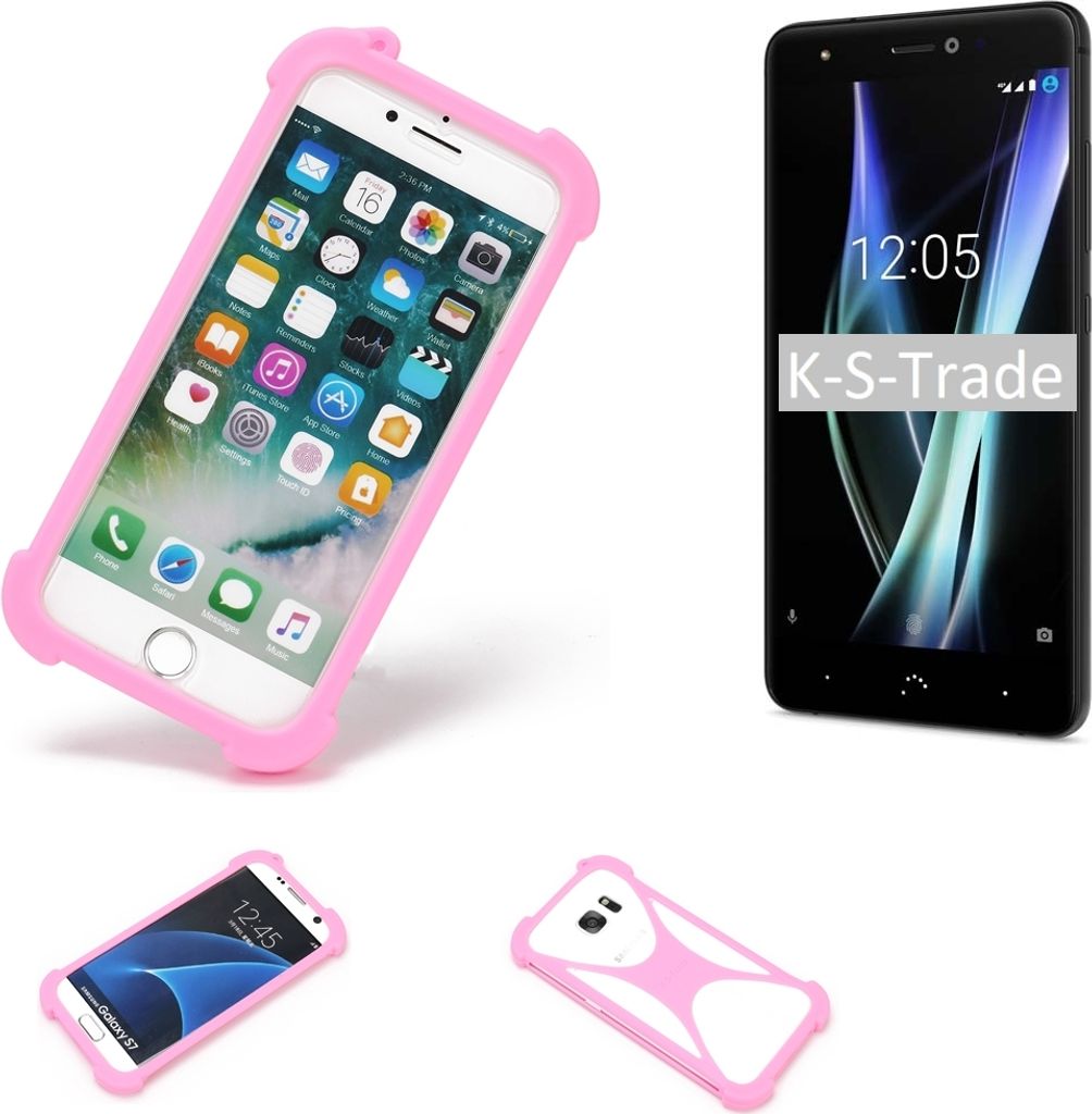 K-S-Trade Handy Hülle kompatibel mit BQ Aquaris X Schutz Hülle Bumper Silikon Schutz Hülle Cover Case Silikoncase Silikonbumper TPU Softcase