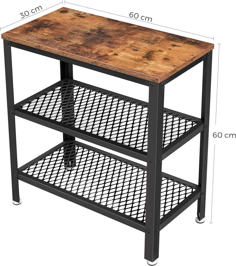 Petite console d'appoint Bill 2 étagères pour salon et entrée 60x30 - 6