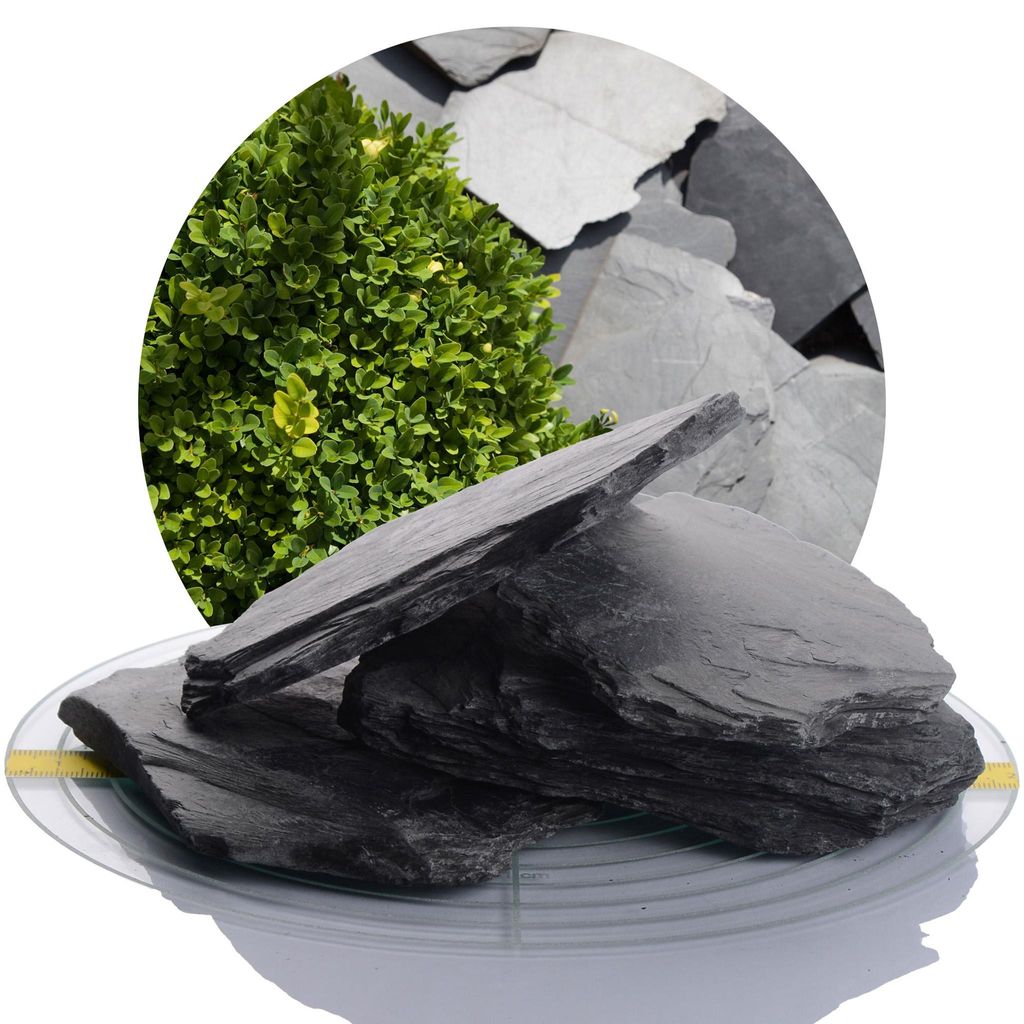 Schicker Mineral-Schiefer Ziersplitt schwarz 25 kg-70-200mm Produktbild 