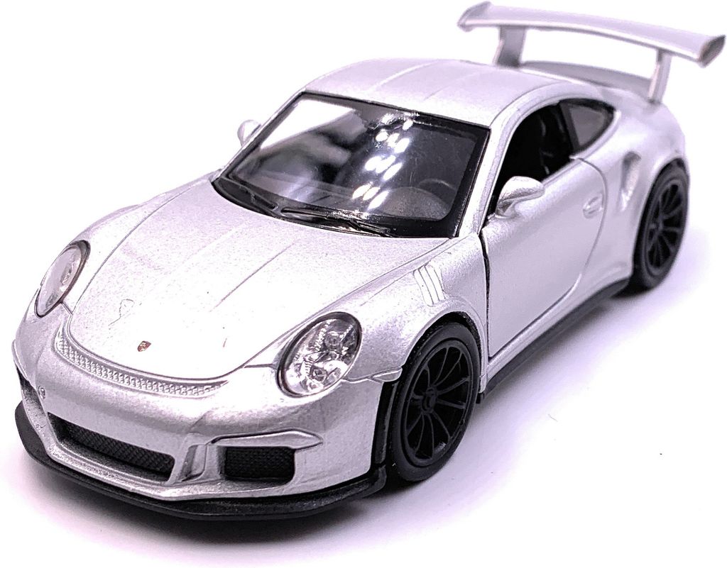 Onwomania Porsche GT3 RS Sportwagen Modellauto Auto Silber Mst. 1:34