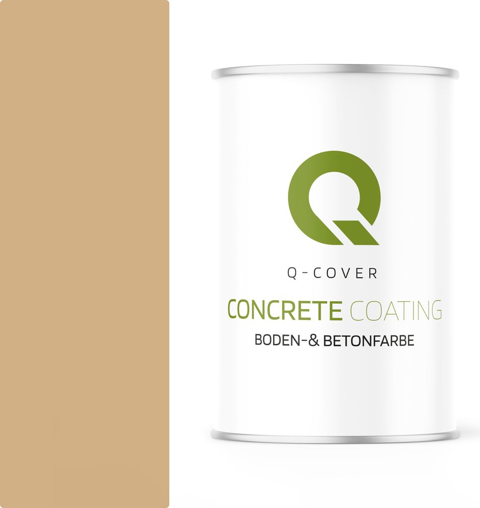 Bodenfarbe | Betonfarbe | Garagenboden | Bodenbeschichtung für Innen | Kellerfarbe Fußbodenfarbe Beige 0,9L