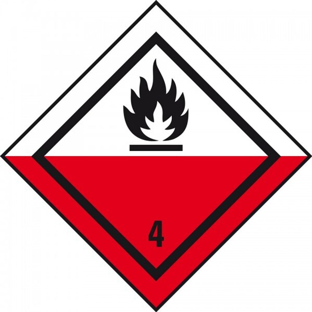 Dreifke Aufkleber I Verpackungskennzeichen Kl.4.2 Selbstentzünd, Folie, seew...