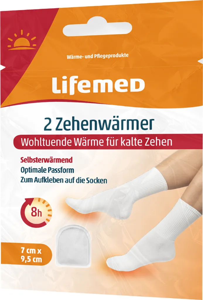 Chauffe-orteils Lifemed 70x95mm Ultra-fins et Auto-adhésifs - 2 Unités