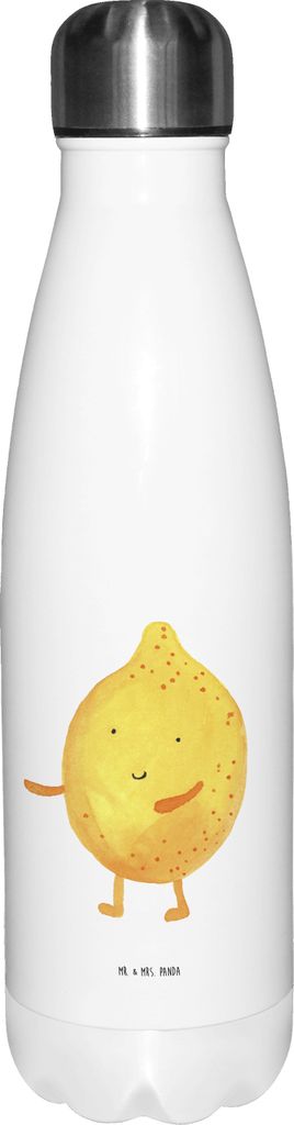 Mr. & Mrs. Panda Thermos Beste Freunde Zitrone - Weiß - Geschenk, Fehlende Keywords, Wasserflasche, trinkflaschen, Isolier-Trinkflasche, Lustige S...