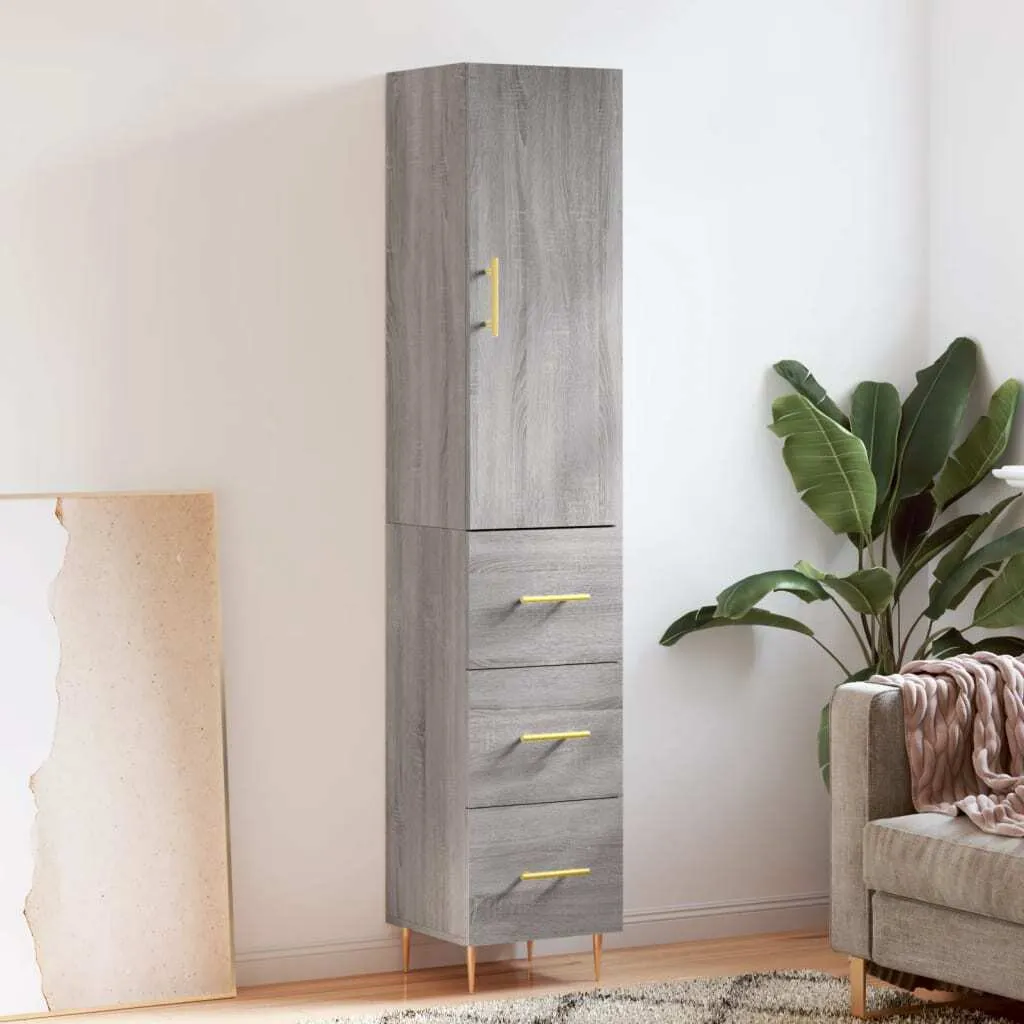 vidaXL Credenza Grigio Sonoma 180cm | Mobile Alto Salvaspazio Cucina
