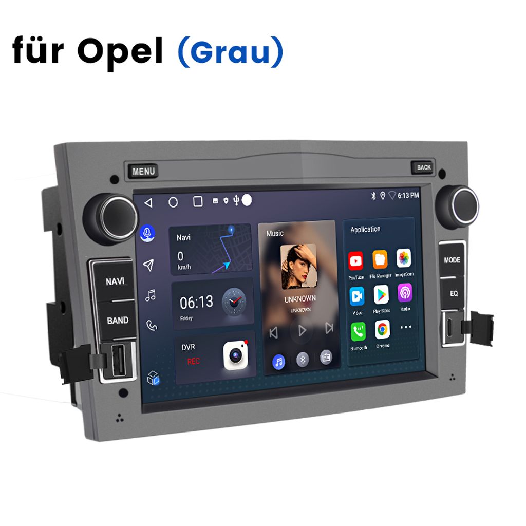 2+64G 7”Android 13 Autoradio GPS Navi Carplay Für Opel Astra H Corsa C D Zafira WIFI BT SWC DAB+ USB