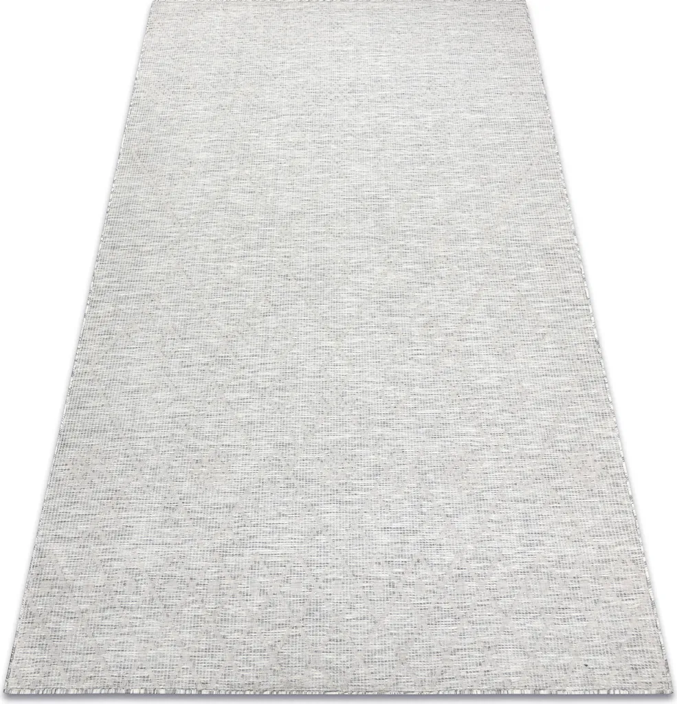 Tapis de Salon SISAL PATIO à Tissage Plat et Motif Losanges Beige