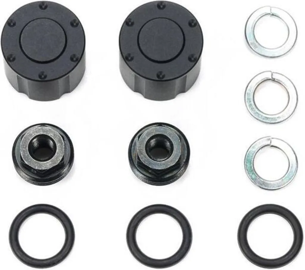 Moyeu de roue HA noir 1:14 pour personnalisation de camion RC - 2 pcs